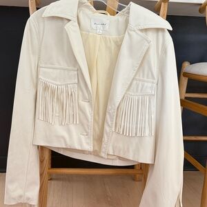 Lamarque Cream Fringe Jacket